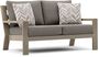 Solana Taupe 4 Pc Outdoor Loveseat Seating Set With Mushroom Cushions