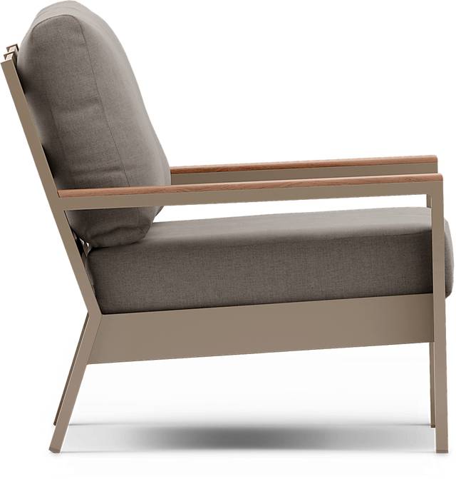 Solana Taupe 4 Pc Outdoor Loveseat Seating Set With Mushroom Cushions - Thumbnail - Image 4