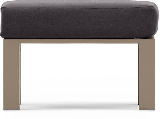 Solana Taupe Outdoor Ottoman with Charcoal Cushion - Thumbnail - Image 3