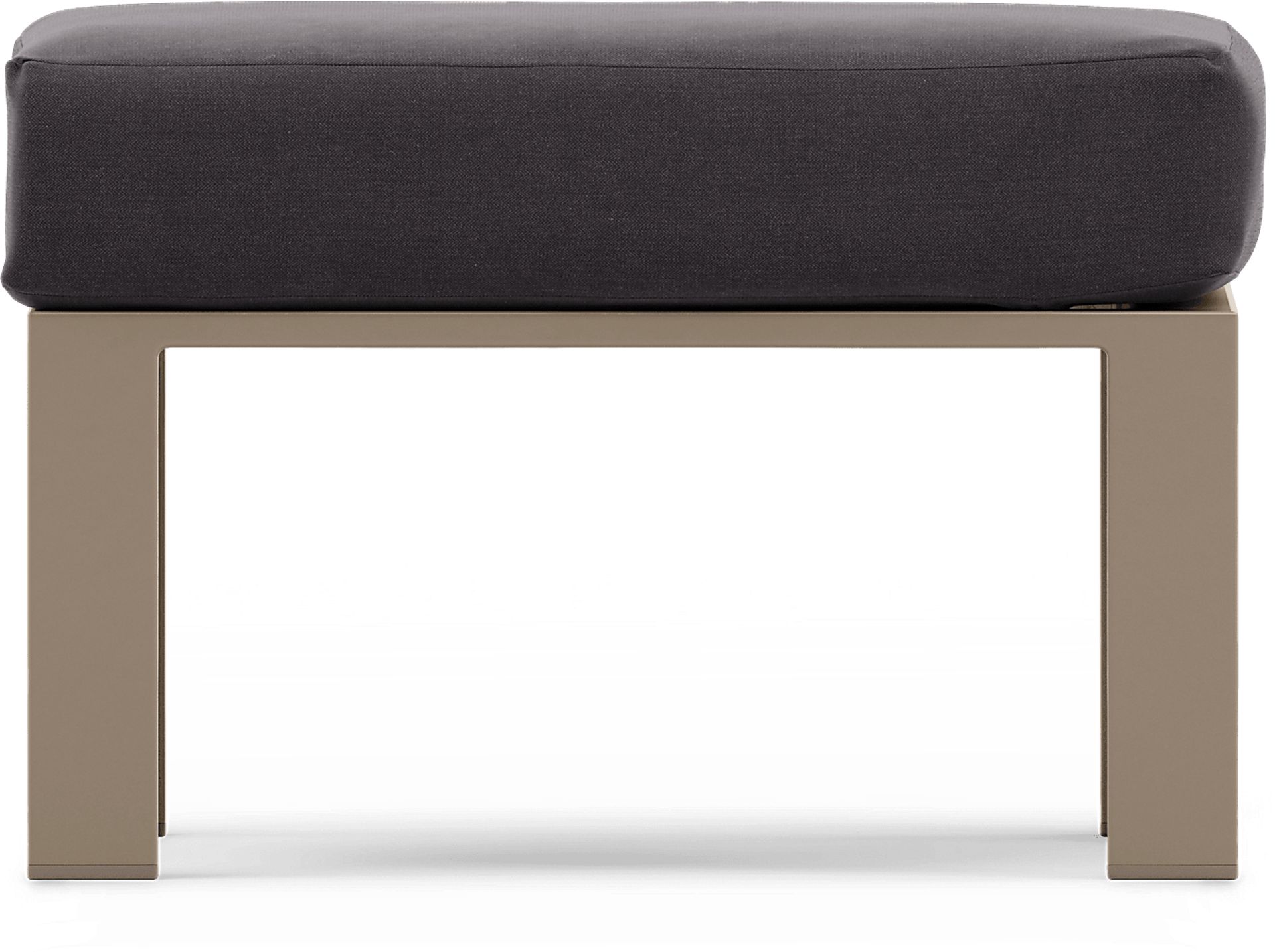 Solana Taupe Outdoor Ottoman with Charcoal Cushion - Image 3