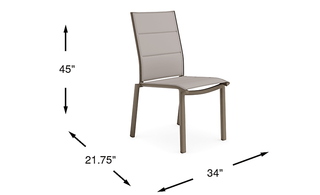 Solana Taupe Outdoor Side Chair