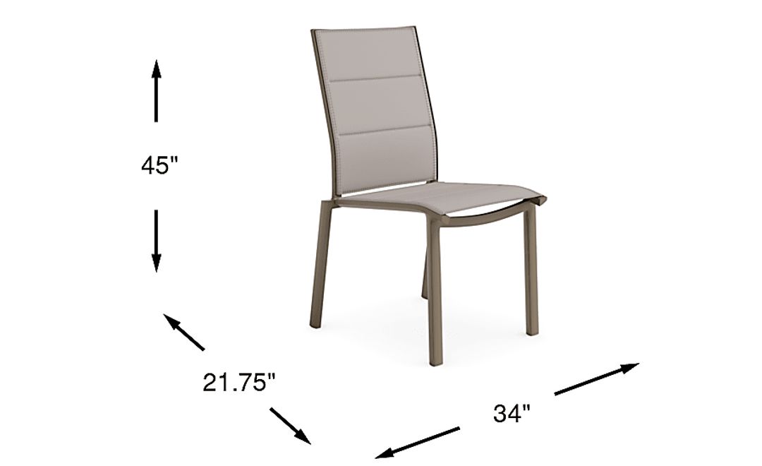 Solana Taupe Outdoor Side Chair