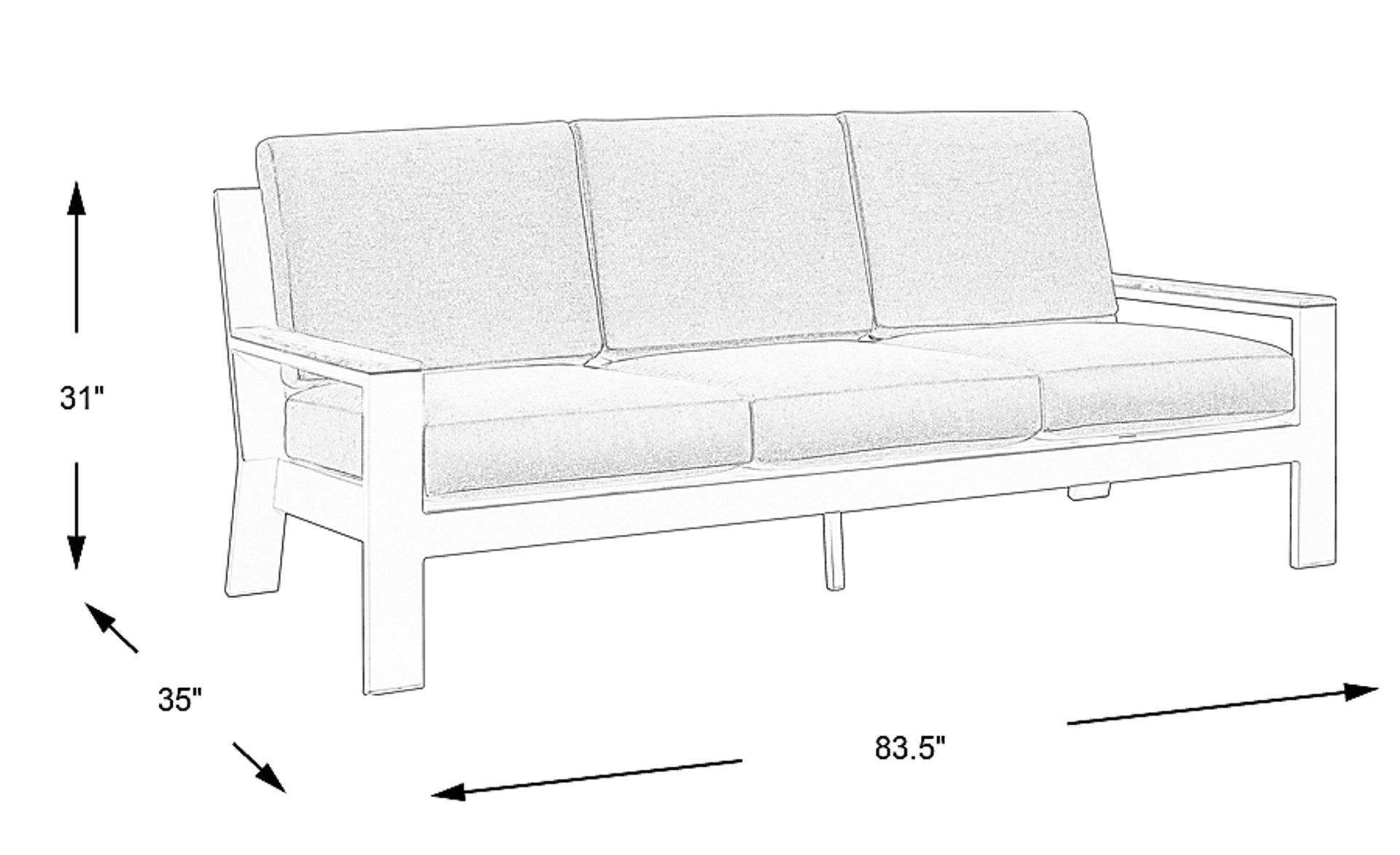 Dimension Image. Please refer to the Dimension Tab on this page for dimension details.