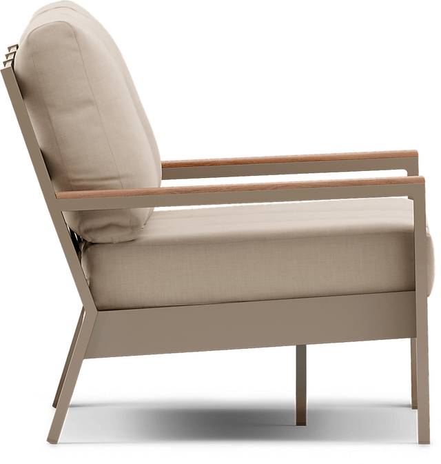 Solana Taupe 4 Pc Outdoor Sofa Seating Set With Buff Cushions - Thumbnail - Image 4