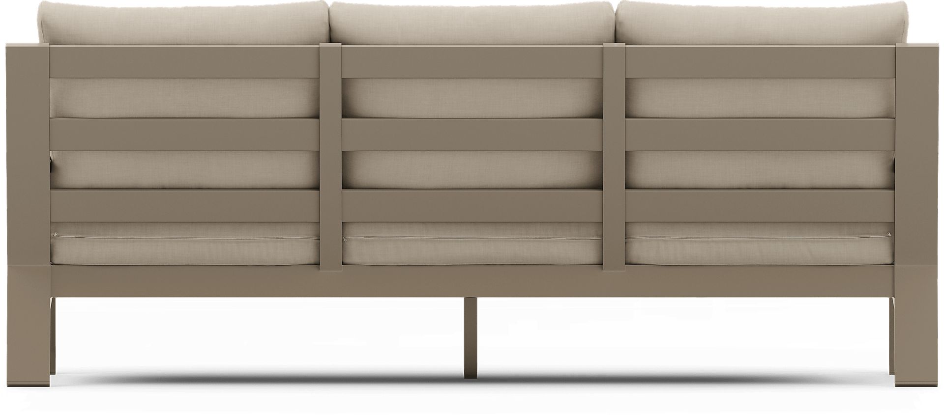 Solana Taupe 4 Pc Outdoor Sofa Seating Set With Buff Cushions - Image 5