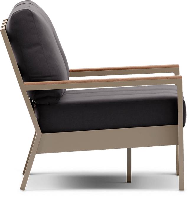 Solana Taupe Outdoor Sofa with Charcoal Cushions - Thumbnail - Image 4