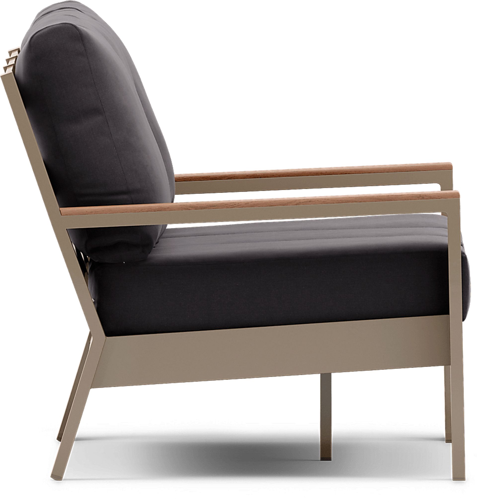 Solana Taupe Outdoor Sofa with Charcoal Cushions - Image 4