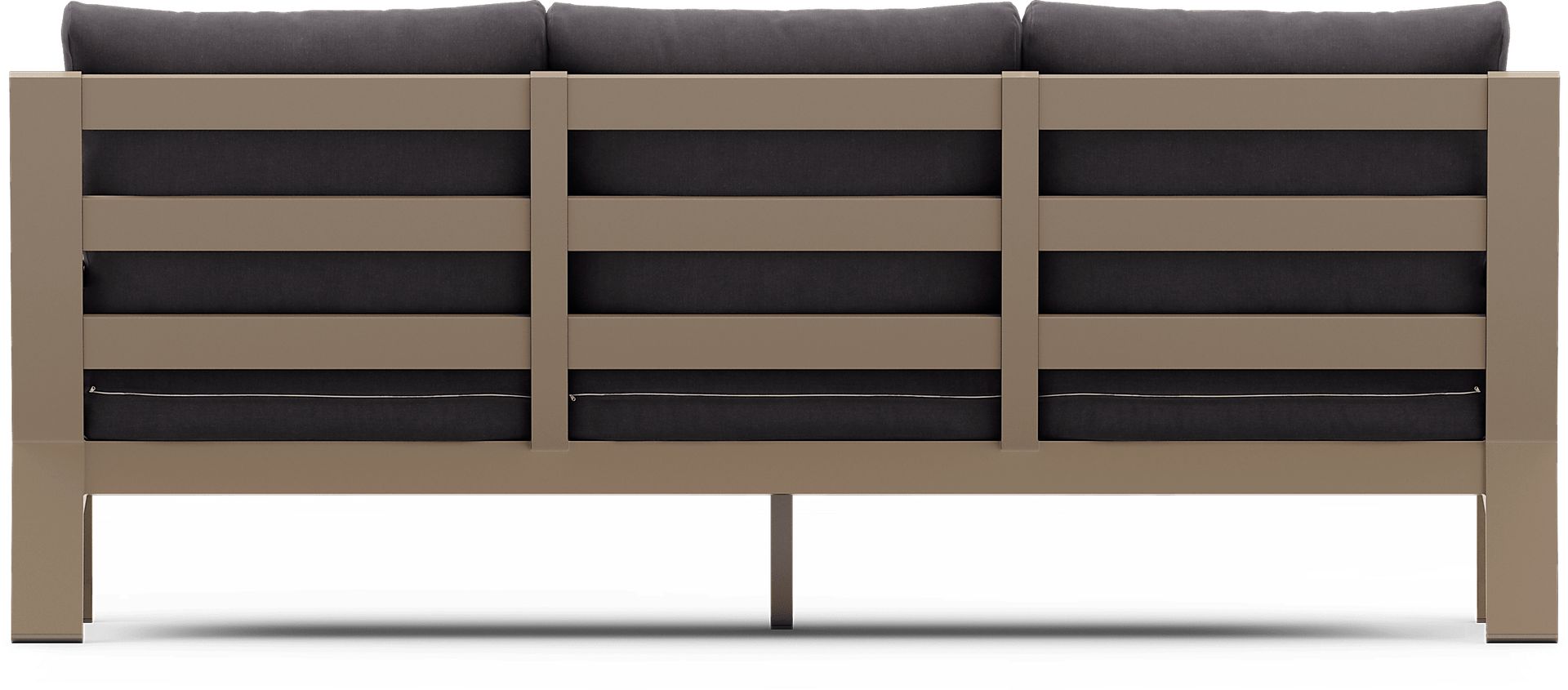 Solana Taupe 4 Pc Outdoor Sofa Seating Set With Charcoal Cushions - Image 5
