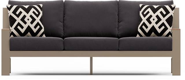 Solana Taupe 4 Pc Outdoor Sofa Seating Set With Charcoal Cushions - Thumbnail - Image 2