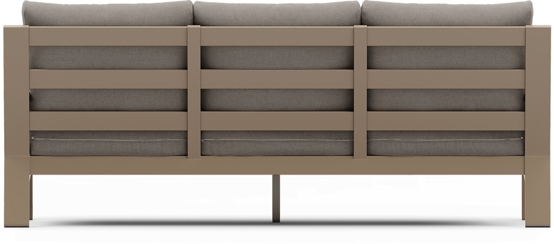 Solana Taupe Outdoor Sofa with Mushroom Cushions - Image 4