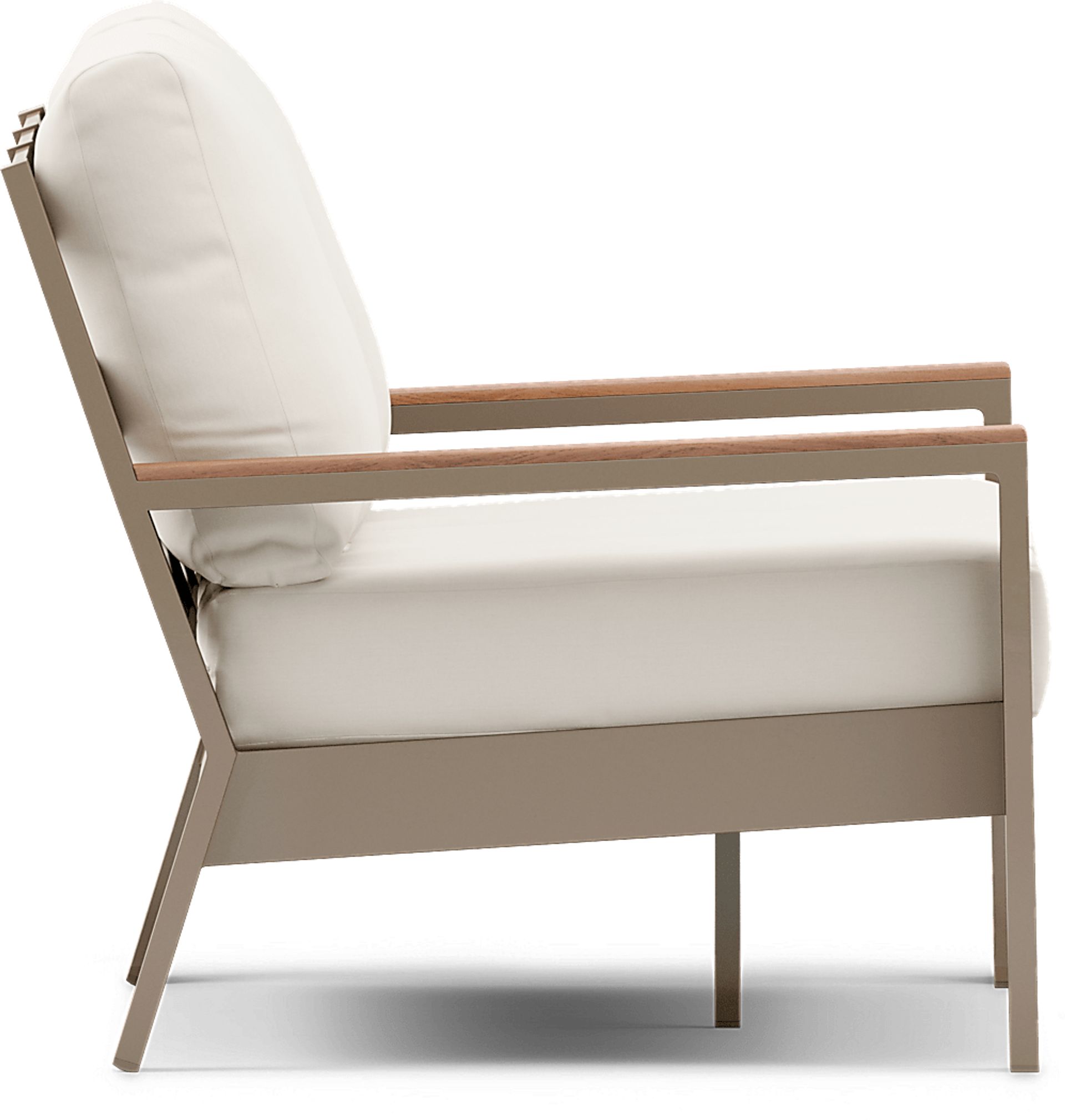 Solana Taupe 4 Pc Outdoor Sofa Seating Set With Natural Cushions - Image 4
