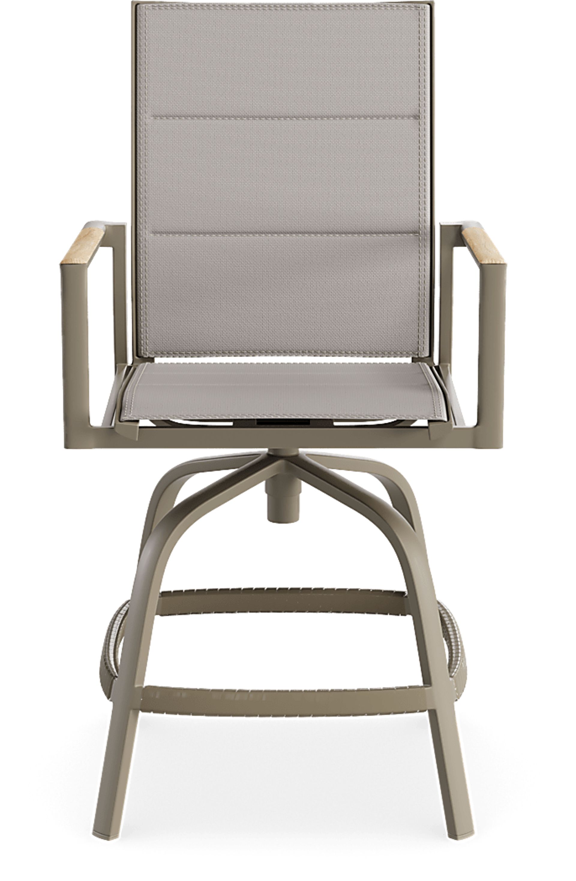 Solana Taupe Outdoor Swivel Balcony Stool - Image 3