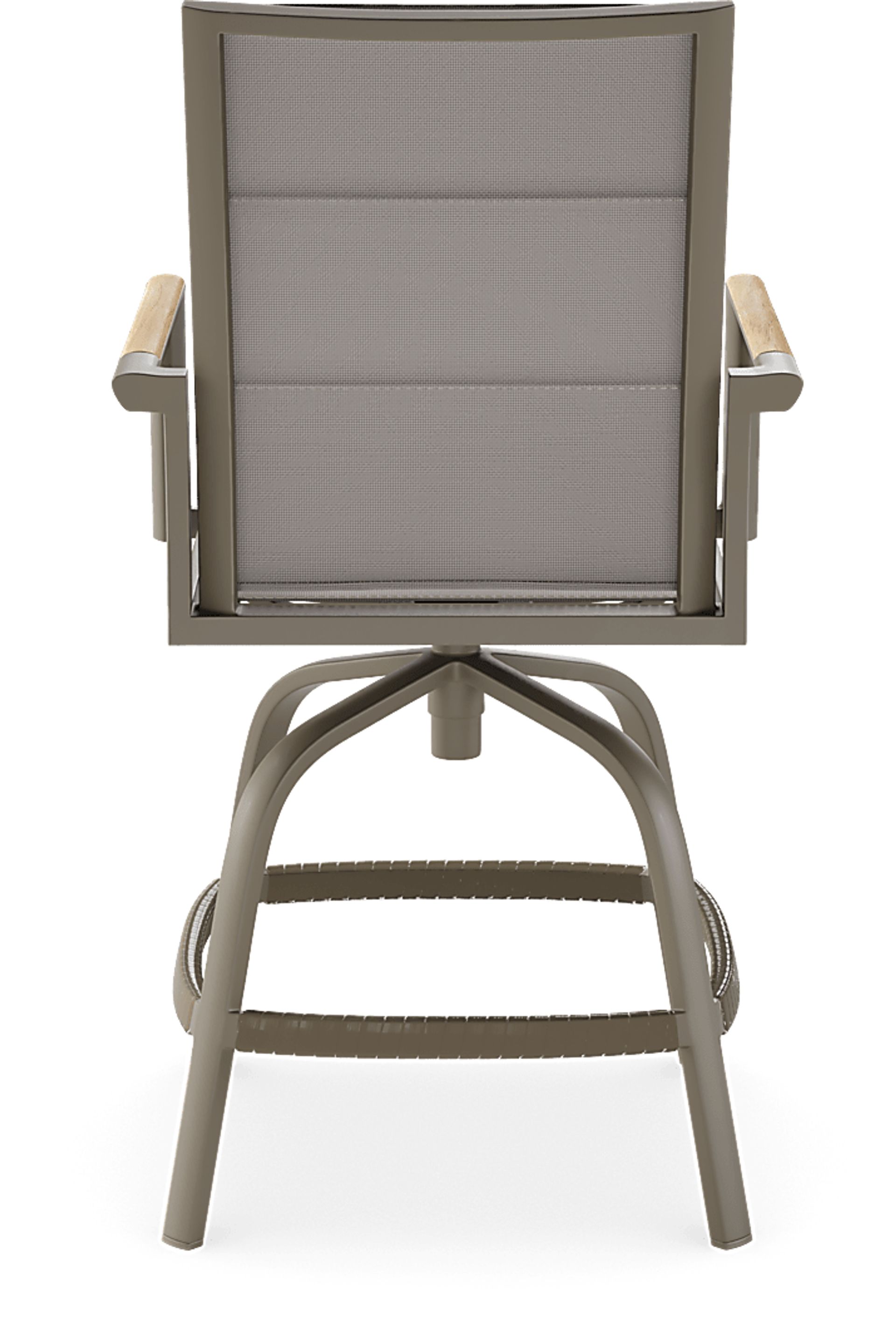 Solana Taupe 3 Pc Outdoor Balcony Dining Set with Swivel Stools - Image 6