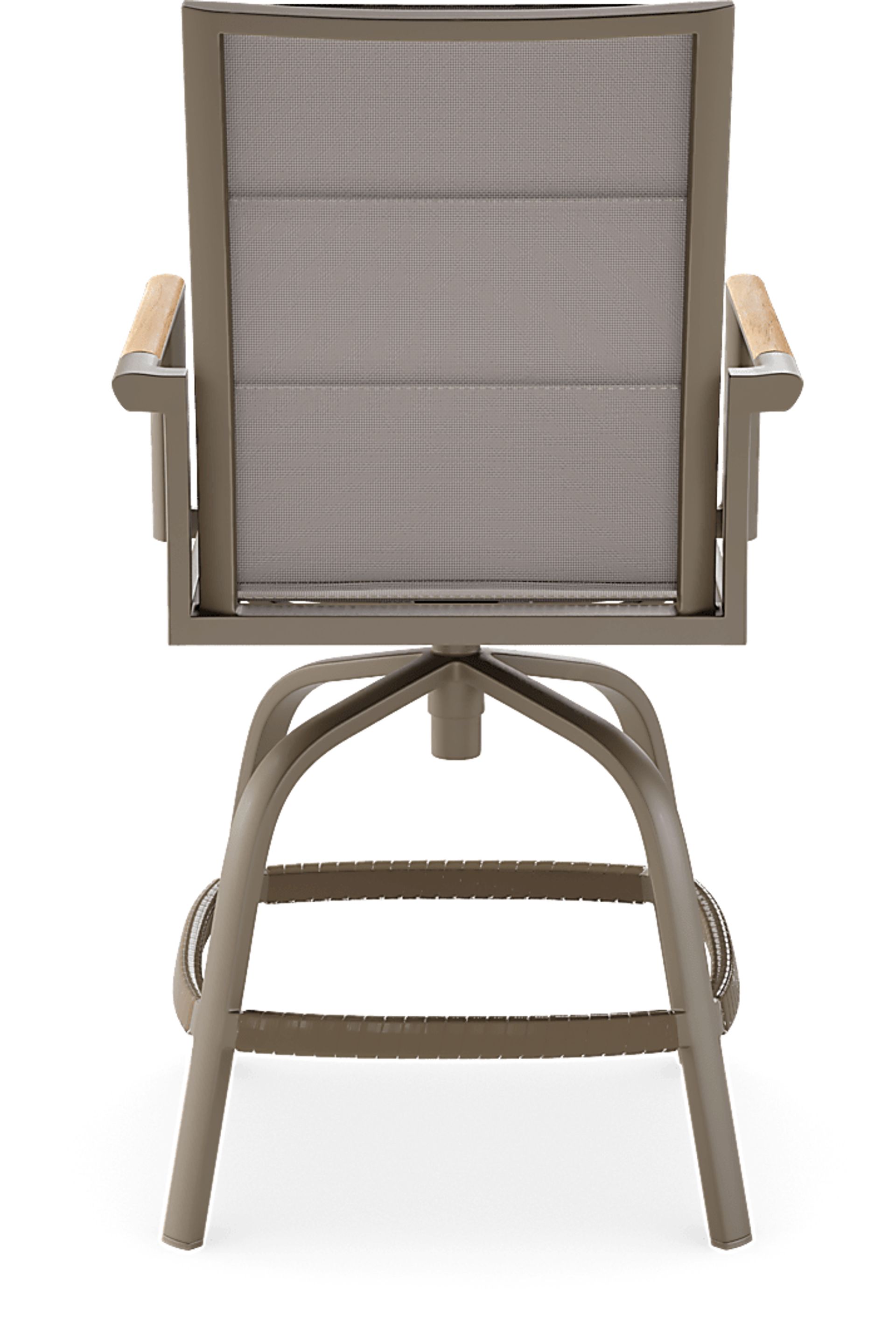 Solana Taupe 3 Pc Outdoor Balcony Dining Set with Swivel Stools - Image 7