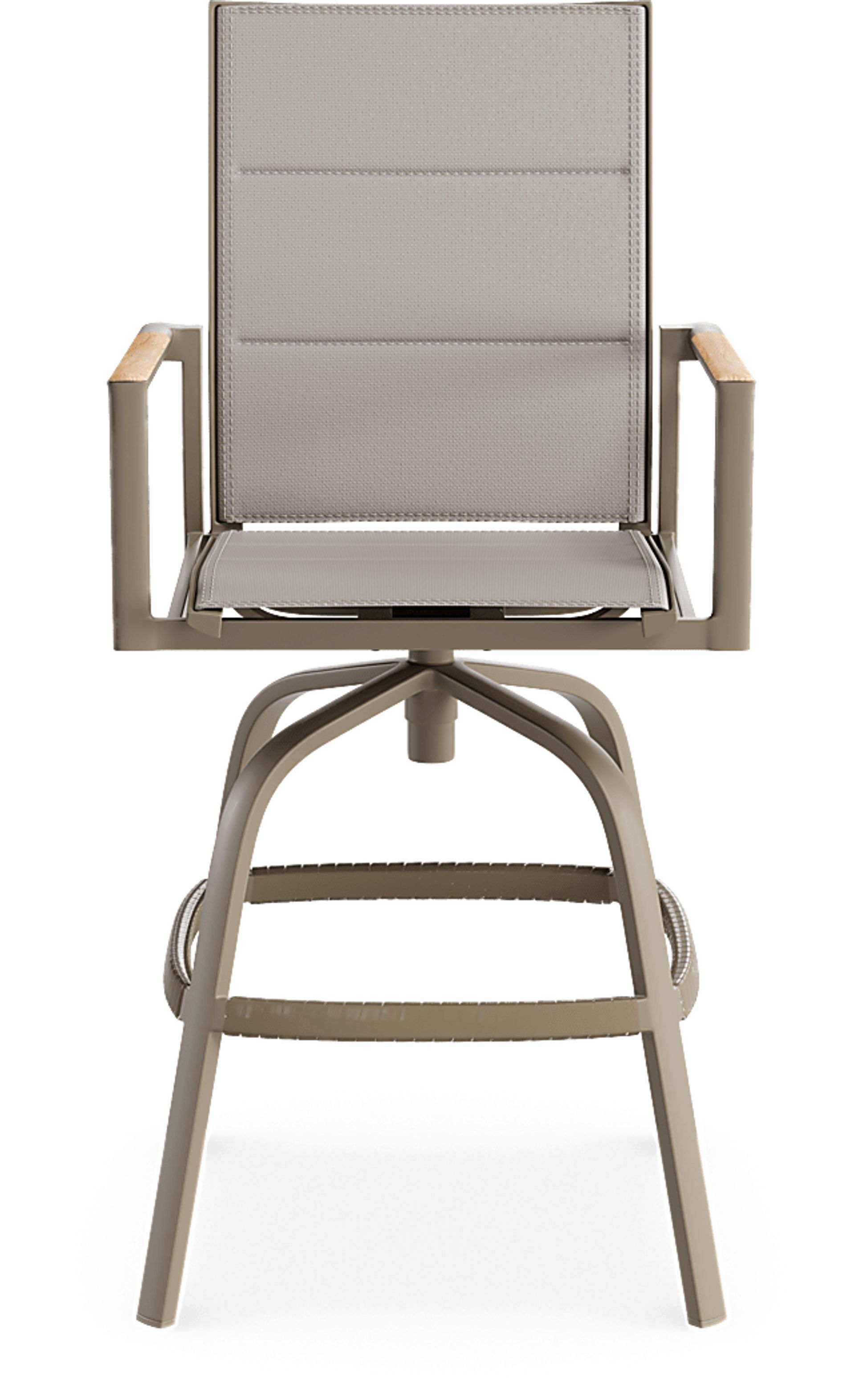 Solana Taupe 5 Pc Outdoor Bar Height Dining Set with Swivel Barstools - Image 6