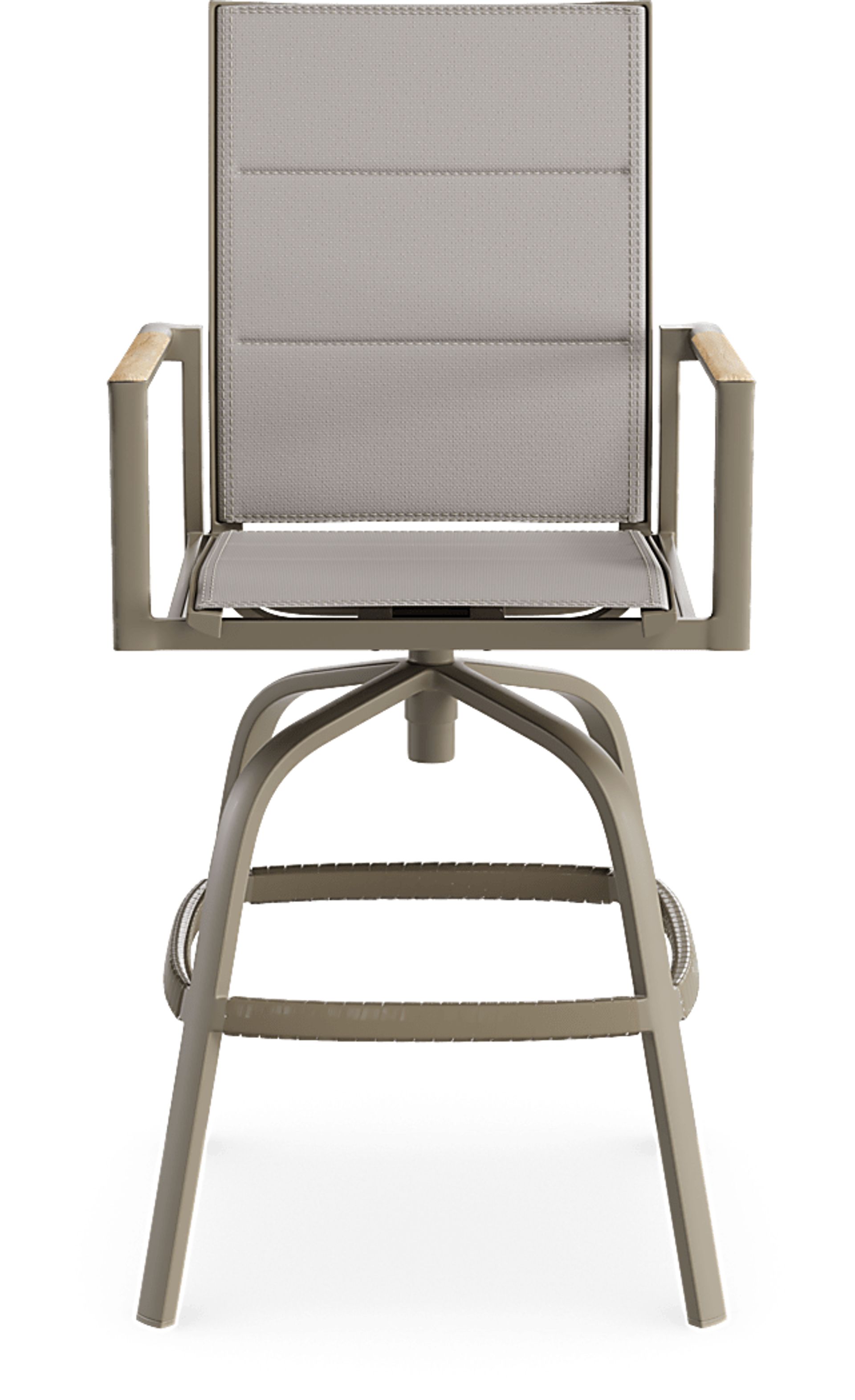 Solana Taupe 5 Pc Outdoor Bar Height Dining Set with Swivel Barstools - Image 6