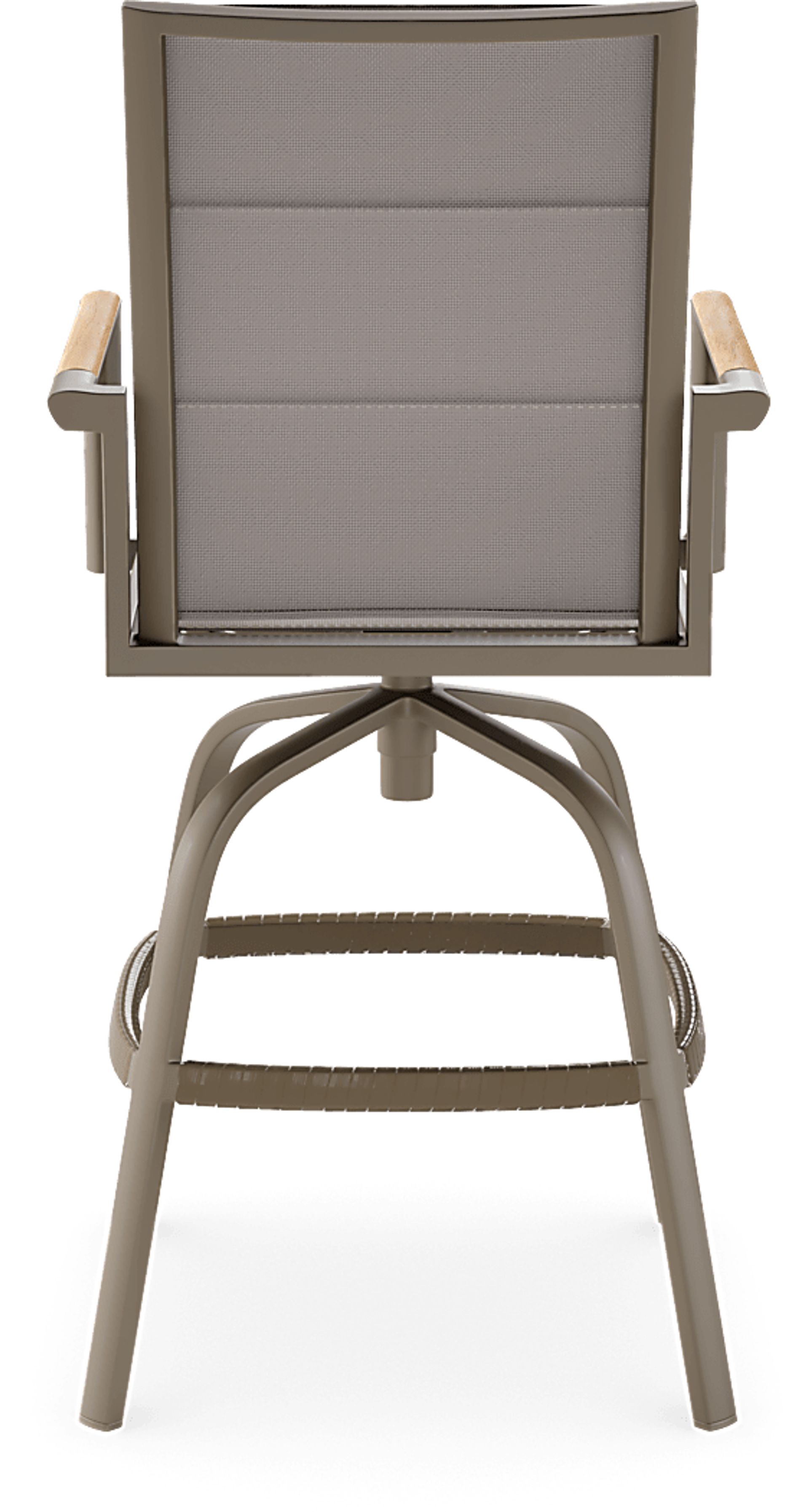 Solana Taupe 5 Pc Outdoor Bar Height Dining Set with Swivel Barstools - Image 7