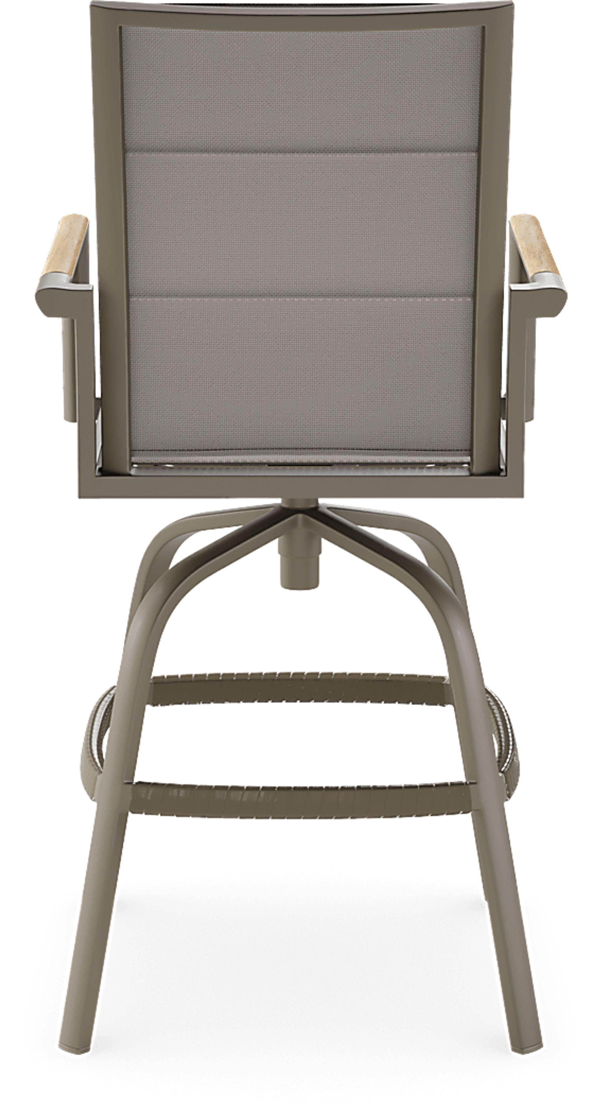 Solana Taupe 5 Pc Outdoor Bar Height Dining Set with Swivel Barstools - Image 7
