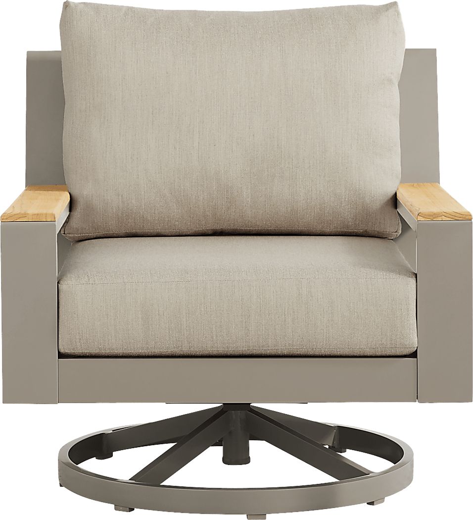 Solana Outdoor Swivel Rocker Club Chair - Thumbnail 2