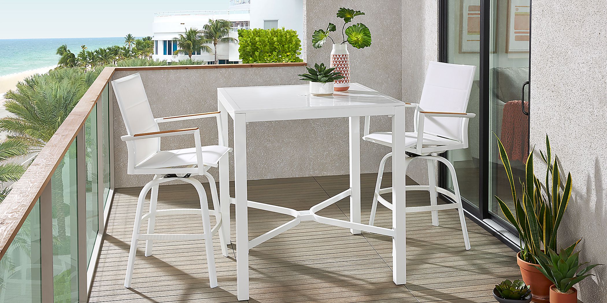 Bar height outdoor online dining set