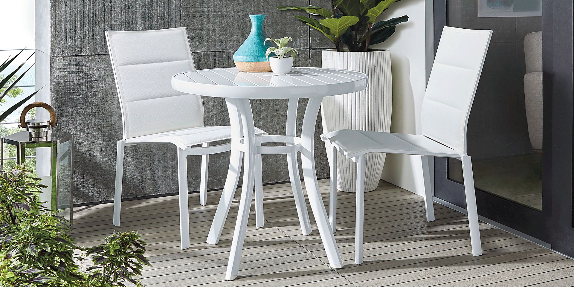 Solana White Outdoor Arm Chair - Image 2