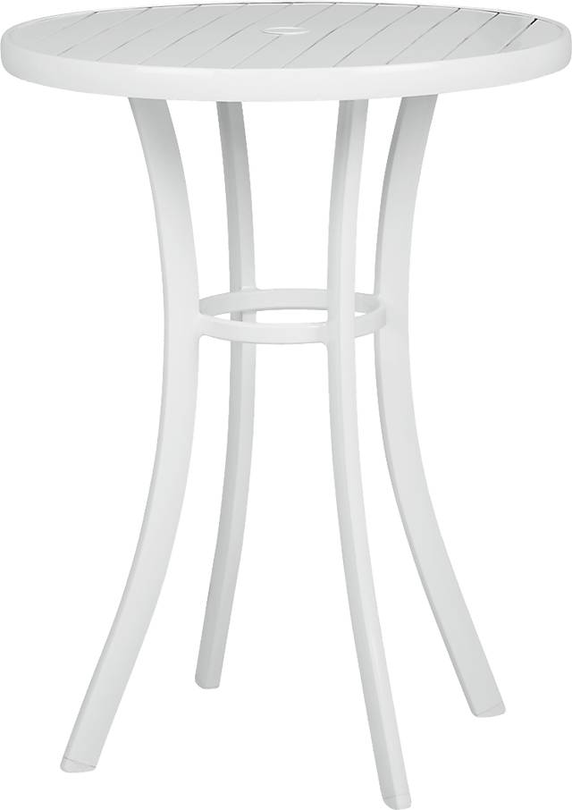 Solana White 32 in. Round Bar Height Outdoor Dining Table - Thumbnail - Image 1
