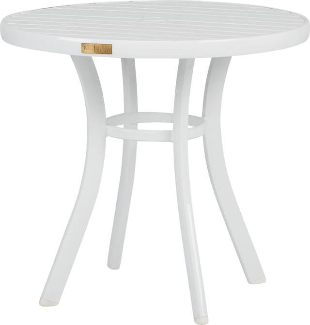 Solana White 32 in. Round Outdoor Dining Table - Thumbnail - Image 1