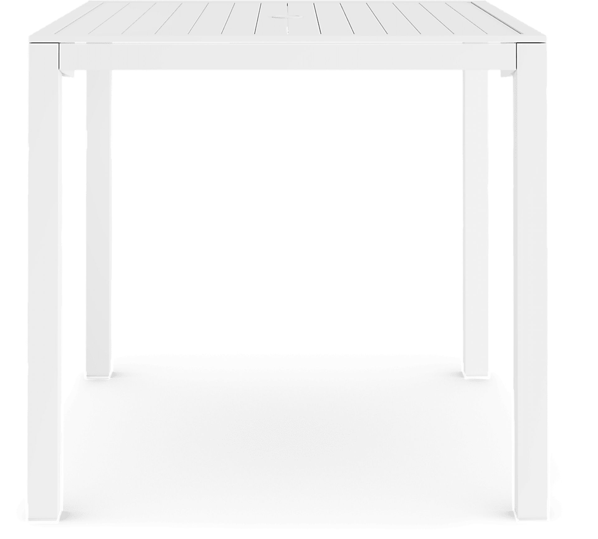 Solana White 5 Pc Outdoor Balcony Dining Set with Swivel Stools - Image 3