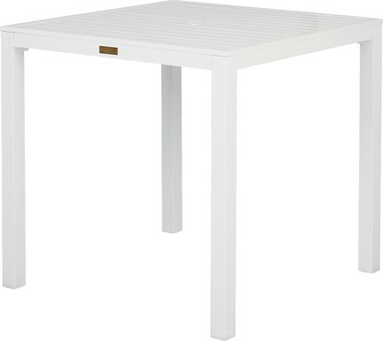 Solana White 38 in. Square Balcony Outdoor Dining Table