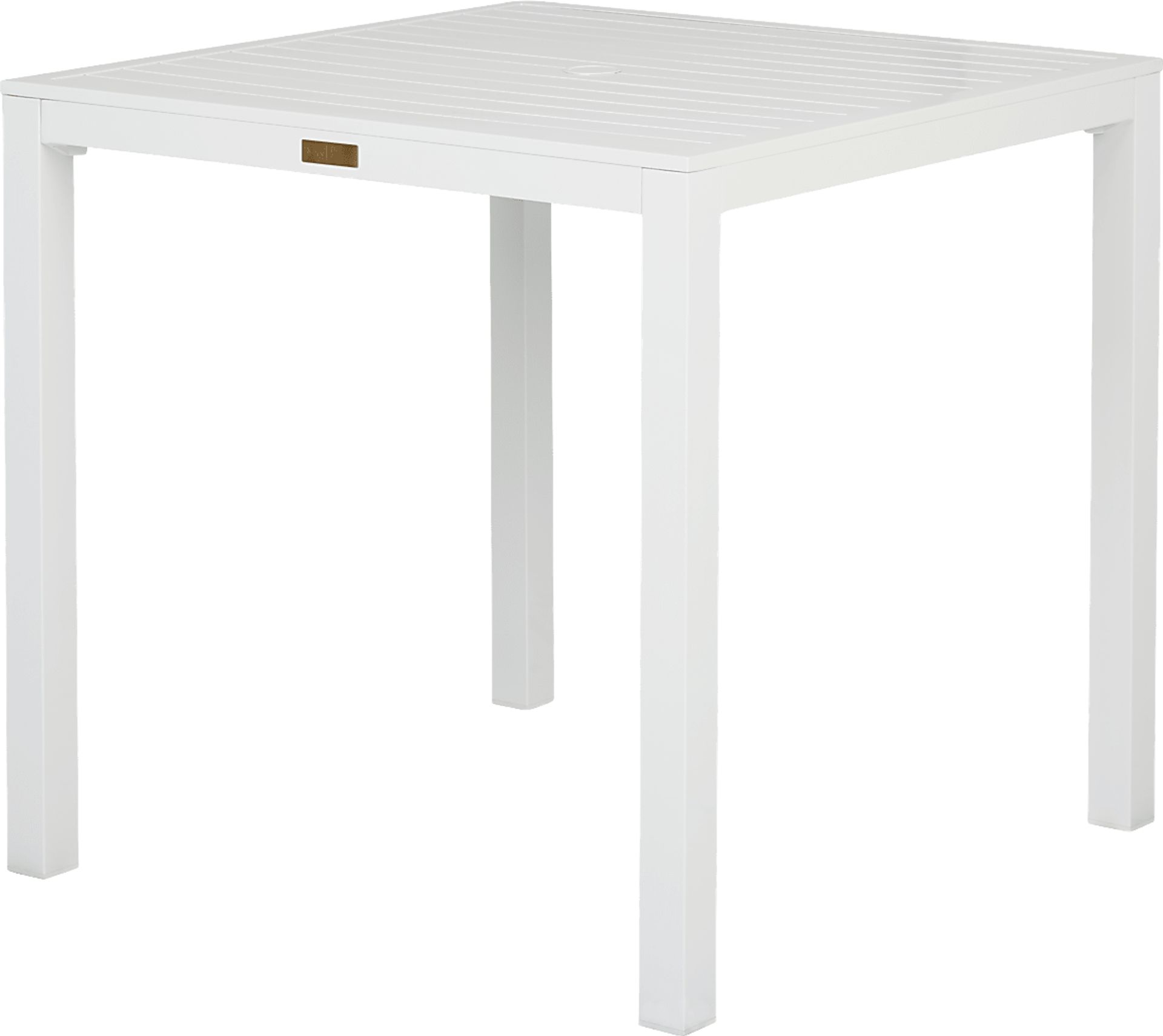 Solana White 5 Pc Outdoor Balcony Dining Set with Swivel Stools - Image 2