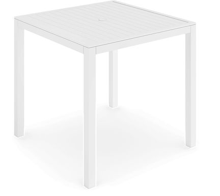 Solana White 38 in. Square Balcony Outdoor Dining Table