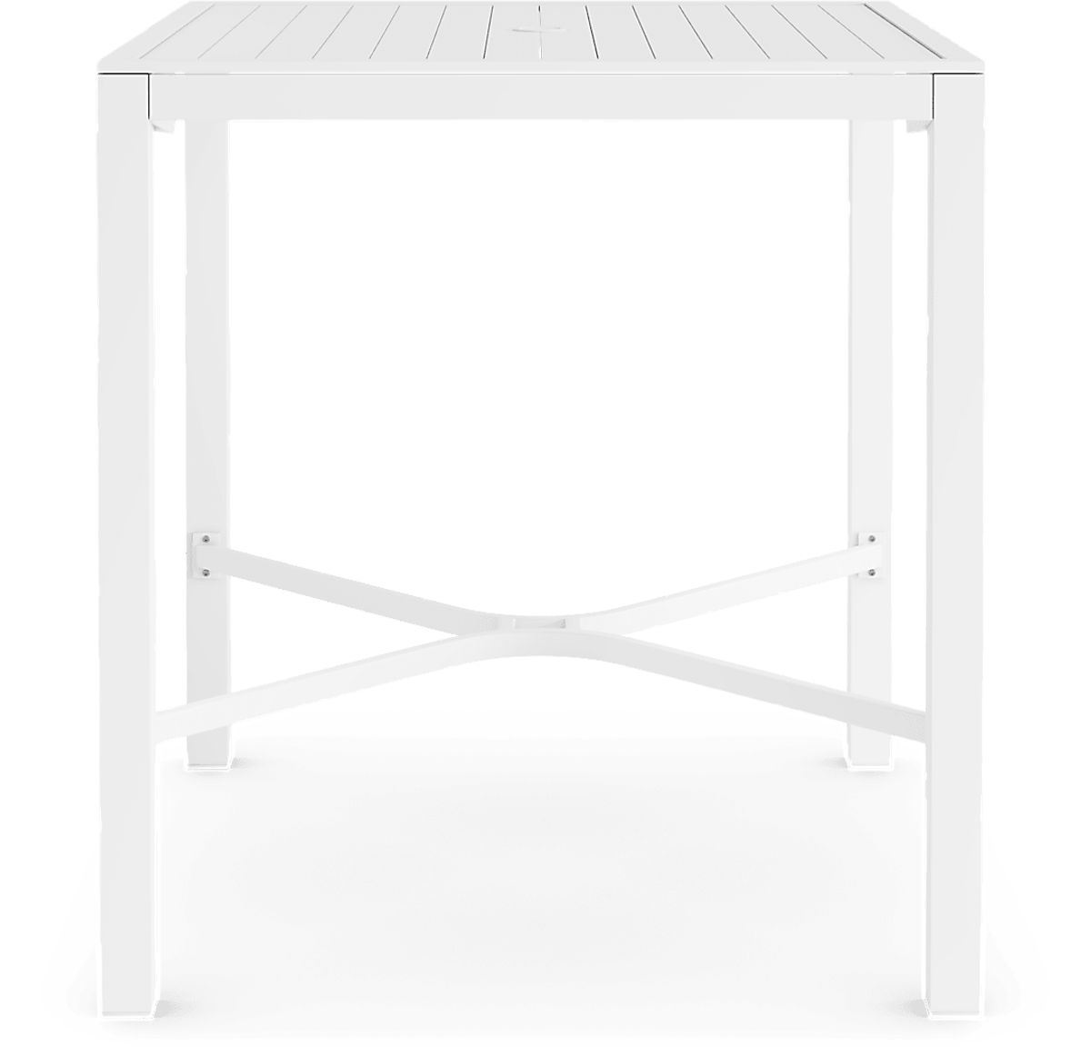 Solana White Colors,White Aluminum Outdoor Square Bar Height
