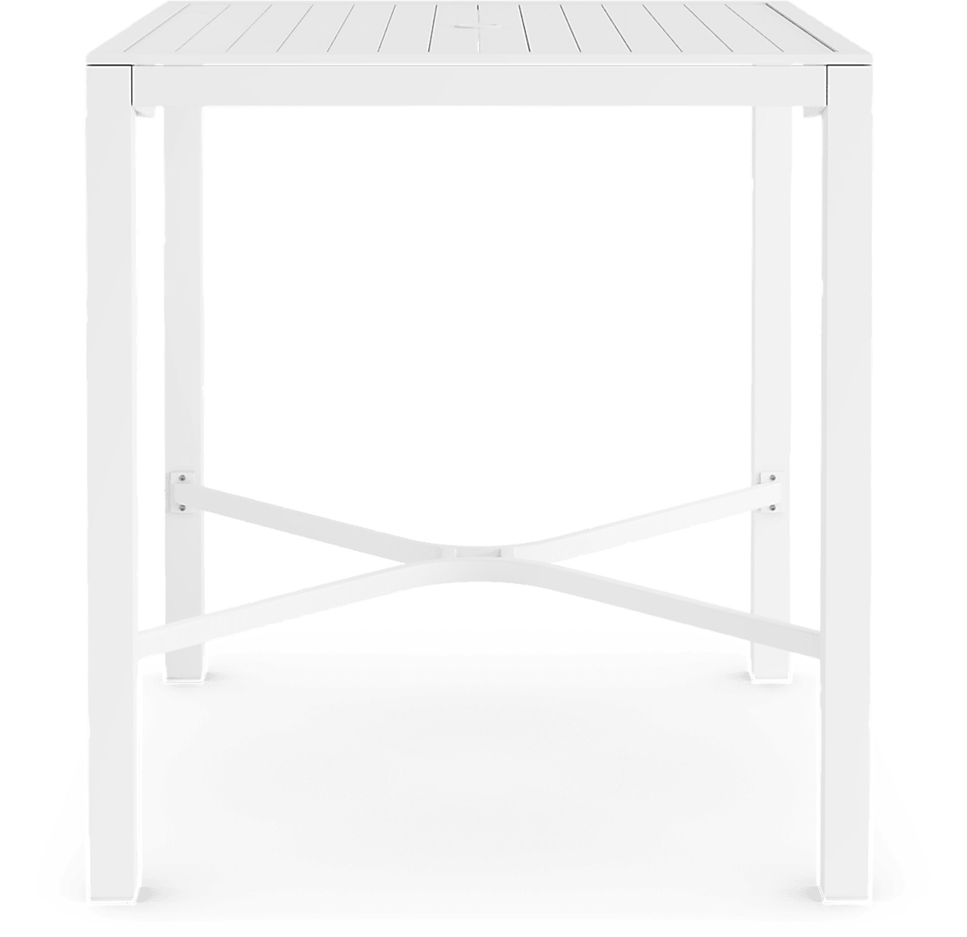 Solana White 5 Pc Outdoor Bar Height Dining Set with Swivel Barstools - Image 3