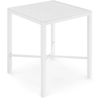 square bar height dining table