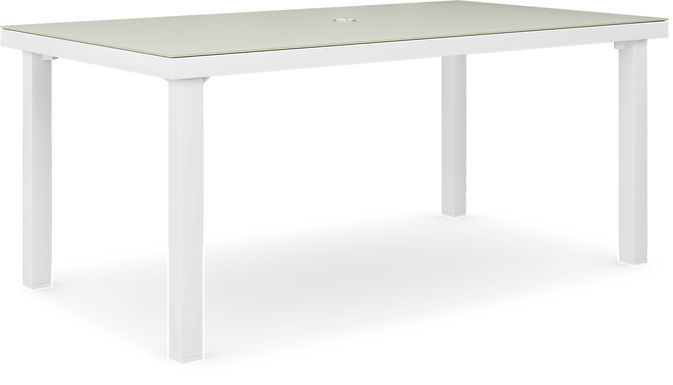 Solana White 70 in. Rectangle Outdoor Dining Table