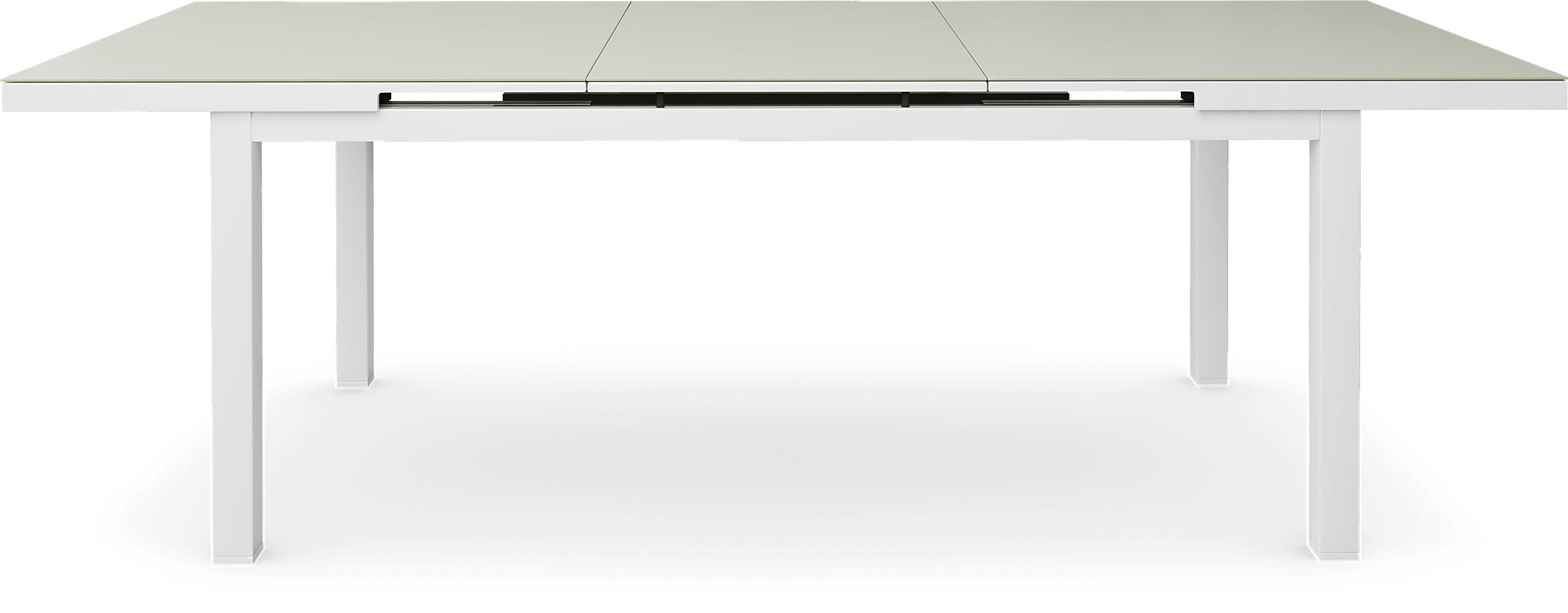 Solana White 71-94 in. Rectangle Outdoor Dining Table - Thumbnail 2