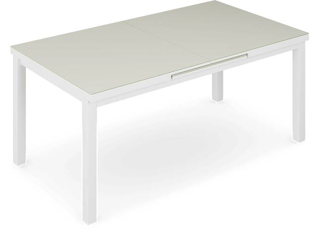 Solana White 71-94 in. Rectangle Outdoor Dining Table - Thumbnail - Image 4