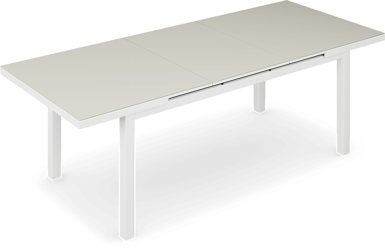 Solana White 71-94 in. Rectangle Outdoor Dining Table - Thumbnail 3