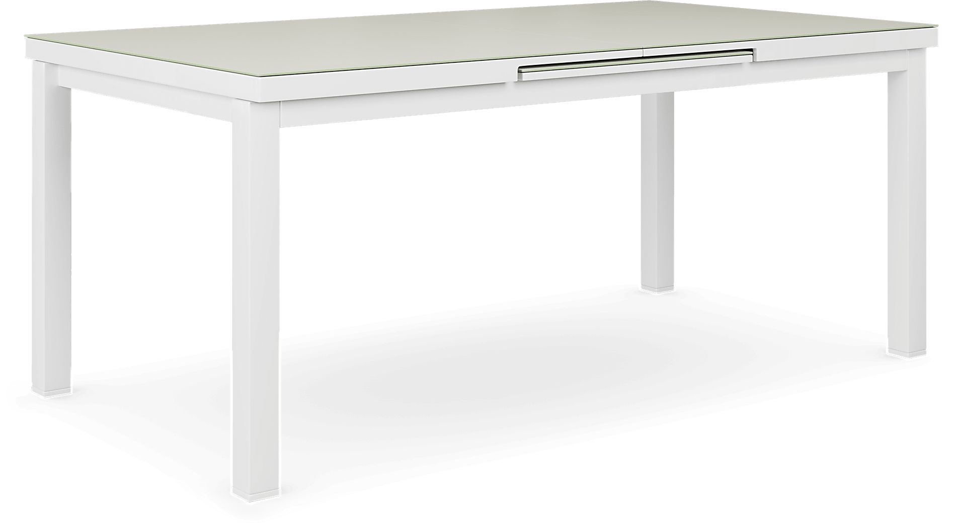 Solana White 71-94 in. Rectangle Outdoor Dining Table