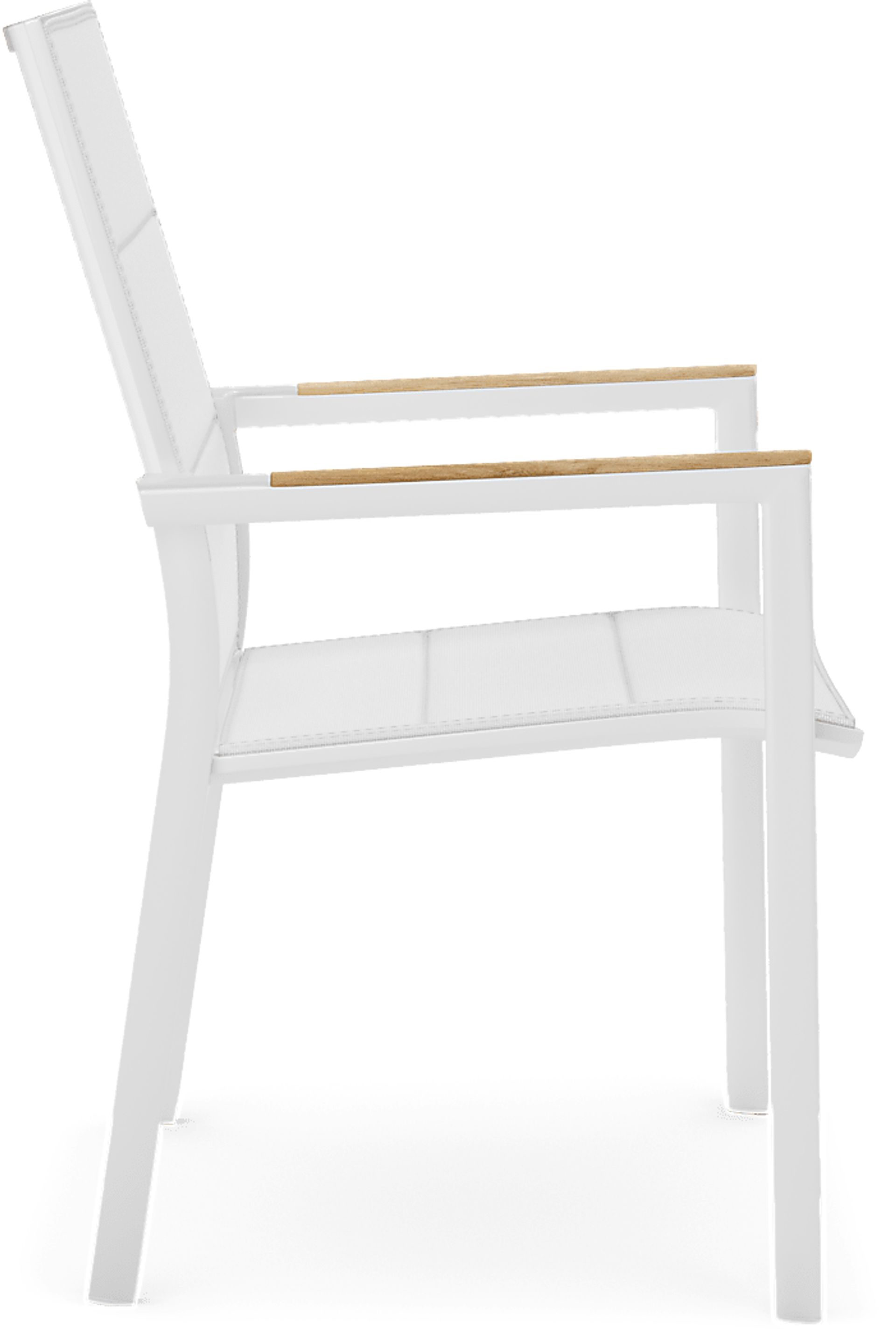 Solana White 7 Pc 70 in. Rectangle Outdoor Dining Set - Image 9