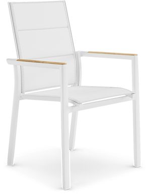 Solana White Outdoor Arm Chair