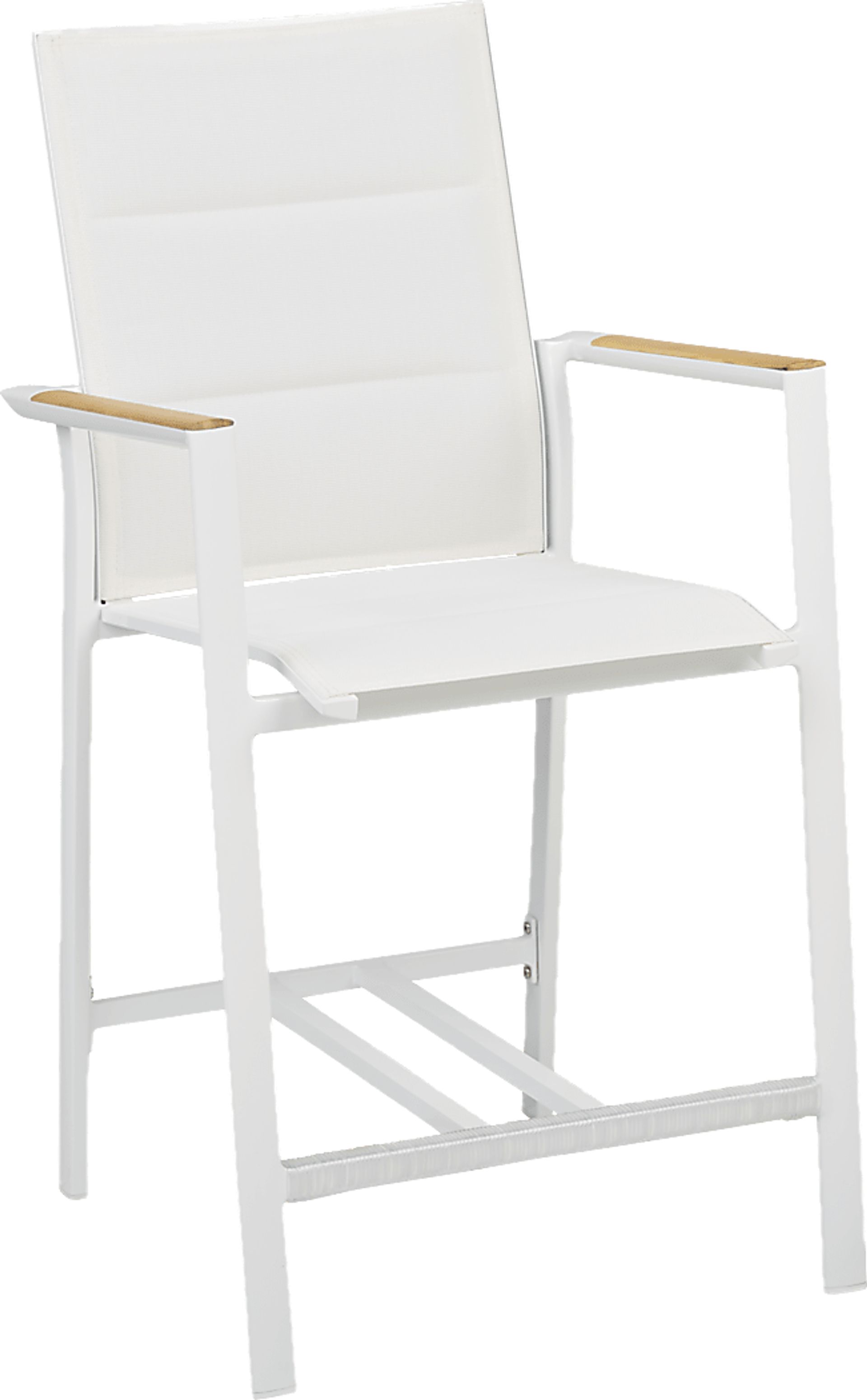 Solana White Outdoor Balcony Stool - Image 1