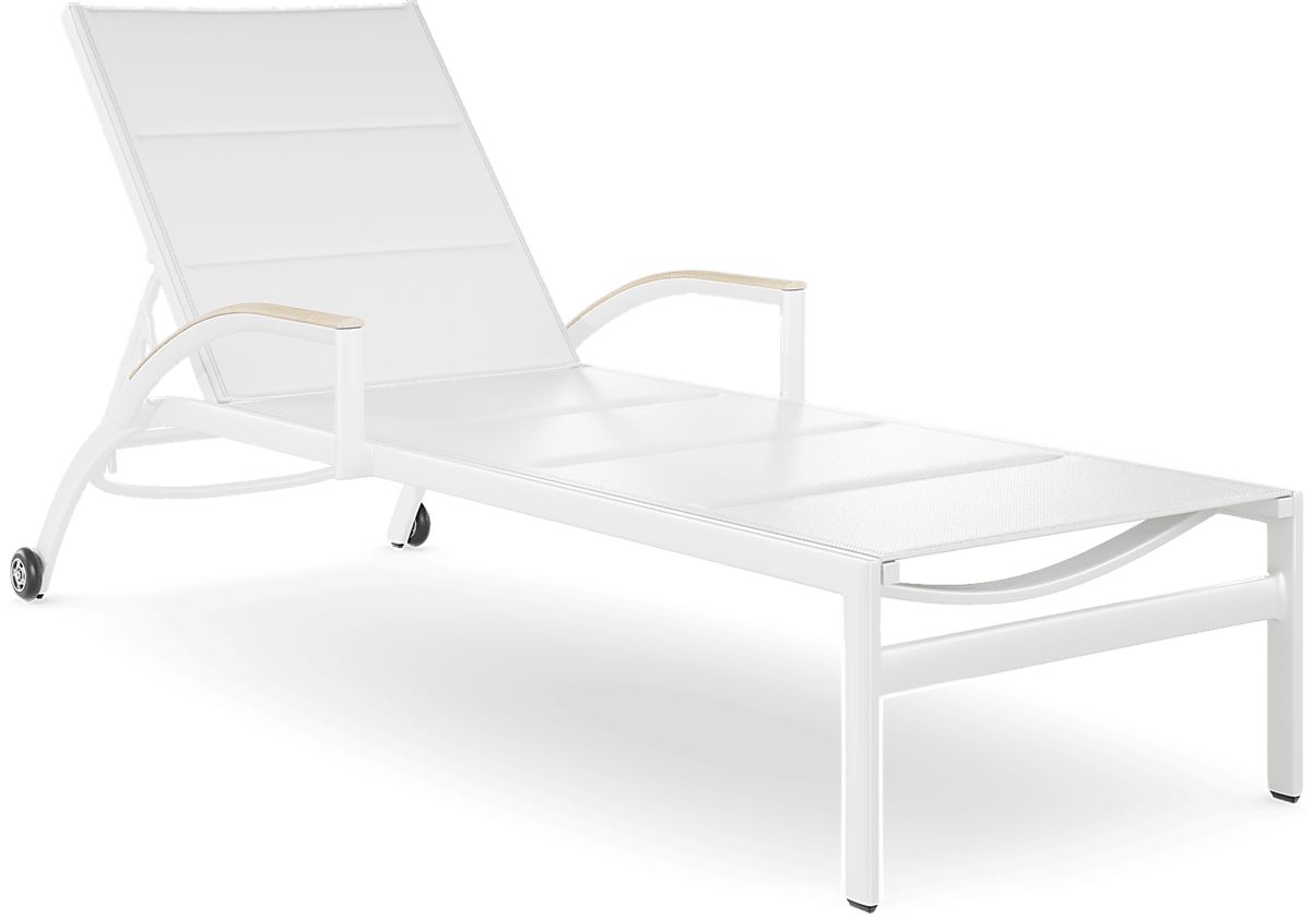 Solana White Colors,White Aluminum Outdoor Chaise - Rooms To Go