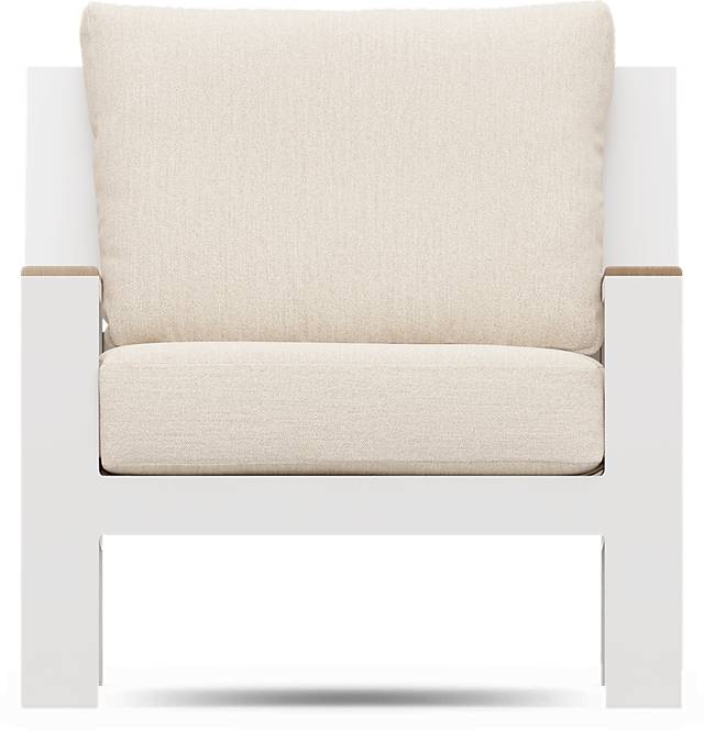Solana White 4 Pc Outdoor Sofa Seating Set With Buff Cushions - Thumbnail - Image 7