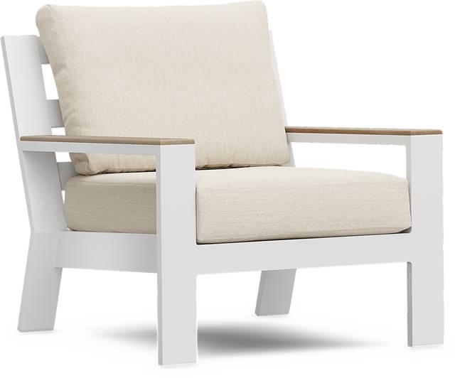 Solana White 4 Pc Outdoor Sofa Seating Set With Buff Cushions - Thumbnail - Image 6