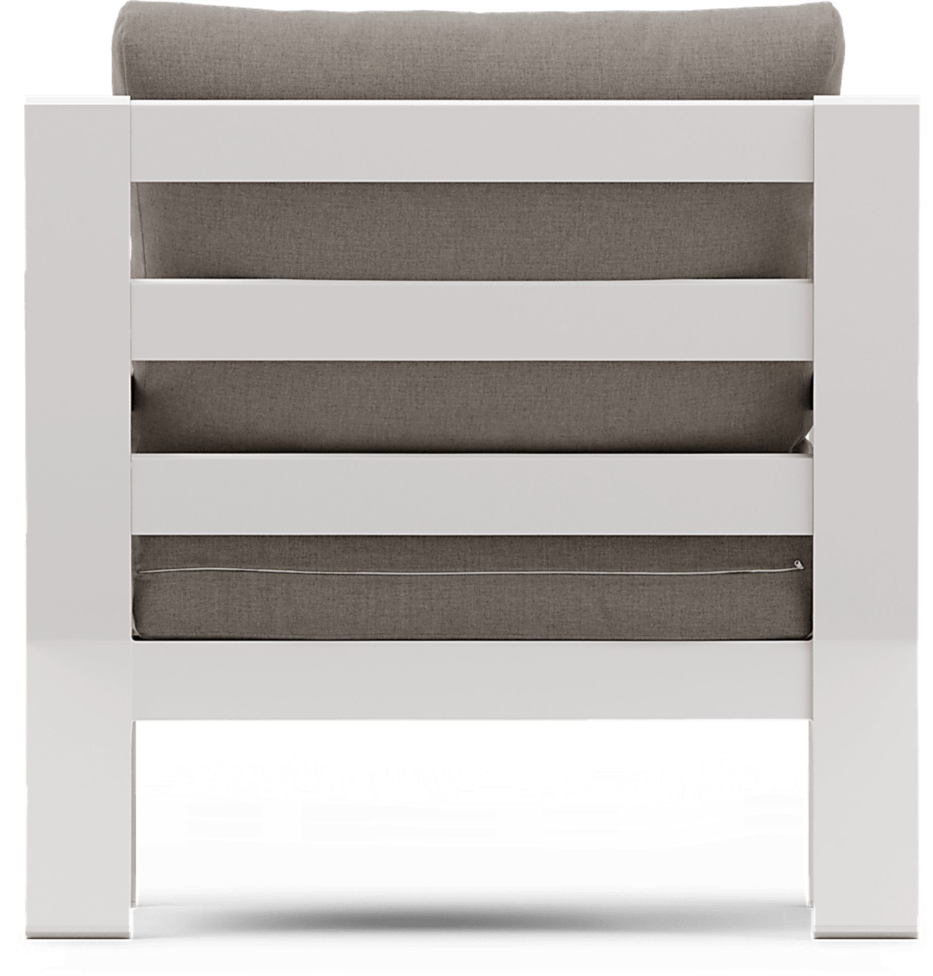 Solana White Outdoor Club Chair with Mushroom Cushions - Image 5
