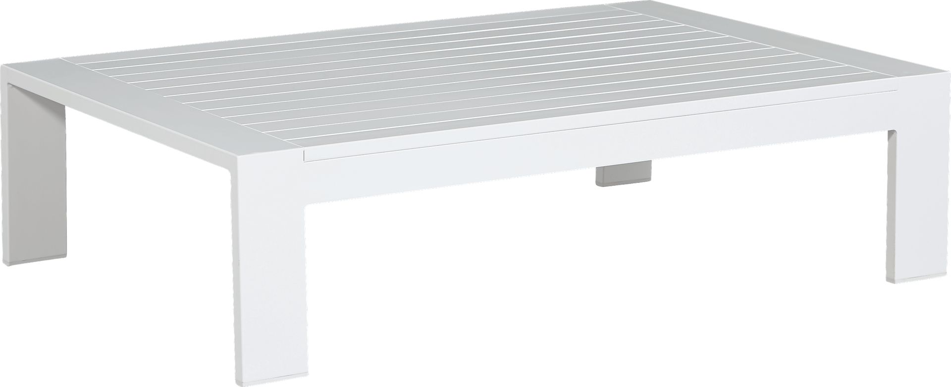 Solana White Outdoor Cocktail Table - Image 1