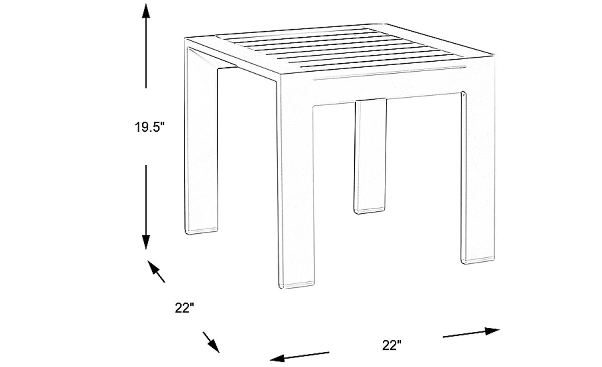 Solana White Colors,White Aluminum Outdoor End Table | Rooms to Go
