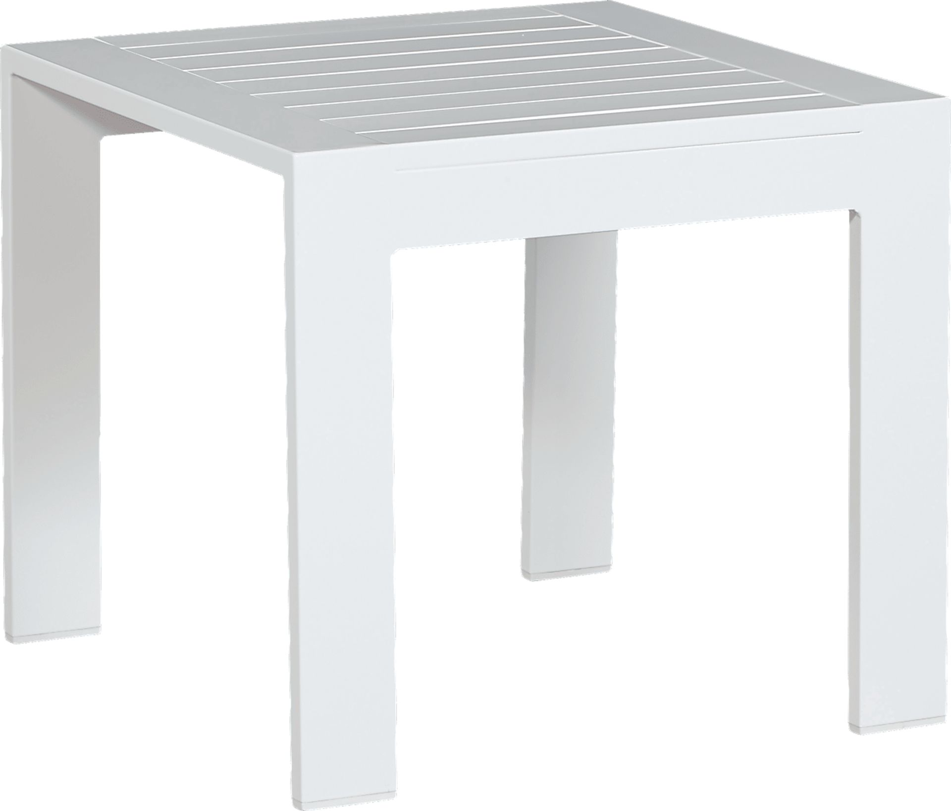 Solana White Outdoor End Table - Image 1