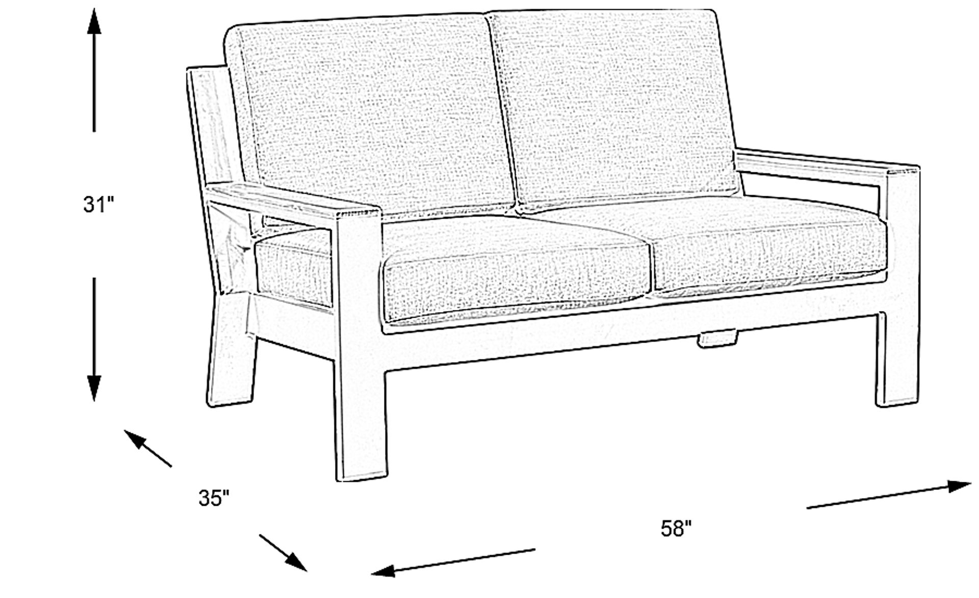 Dimension Image. Please refer to the Dimension Tab on this page for dimension details.